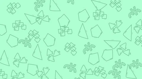 Abstract Green Background Animation with Floating Geometric Triangles and P.. Stock Footage 318941018
