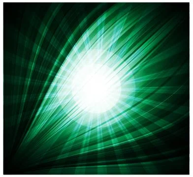 Abstract green background Beautiful rays of light Stock Illustration