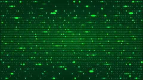Abstract Green background with binary computer code Stock Illustration