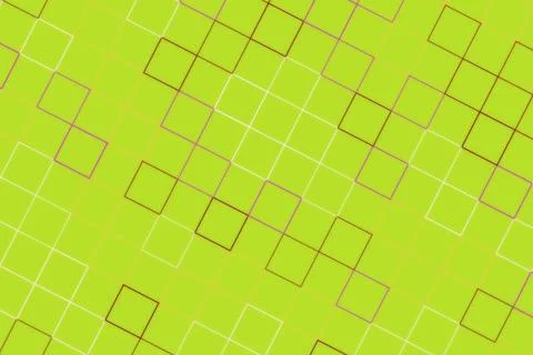 Abstract green background with black outlined squares pattern Stock Illustration