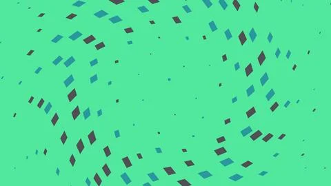 Abstract green background with blue and dark grey diamonds Stock Illustration