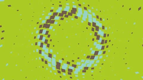 Abstract green background with blue and brown square pattern Stock Illustration