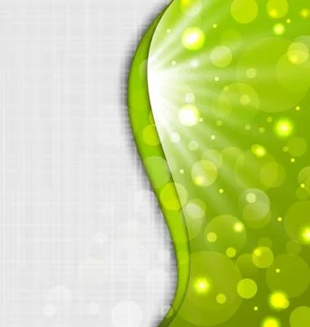Abstract green background with bokeh effect Illustrazione stock