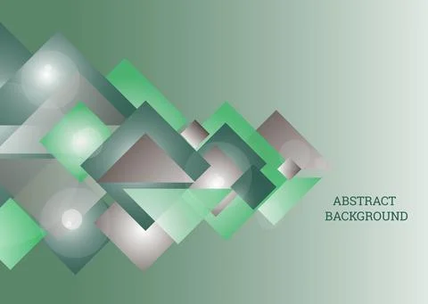 Abstract green background. Bright tech geometric background made of rectangle Stock Illustration