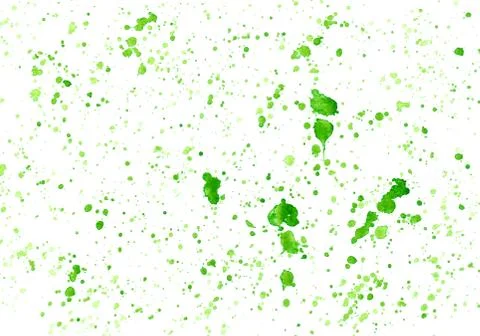 Abstract green background with color splashes on white board. Water drop Stock Illustration
