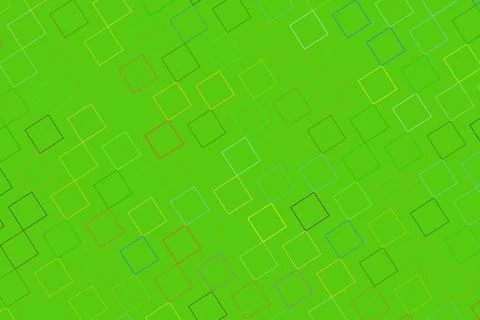 Abstract green background with colorful square patterns Stock Photos