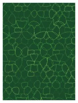 Abstract green background with continuous organic curved line loop web patter Stock Illustration