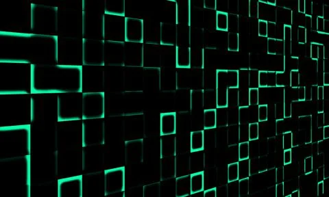 Abstract green background. Cyber background. Wallpaper for design. Copy space Stock Illustration