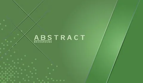 Abstract green background with diagonal lines and glowing dots for modern Stock Illustration