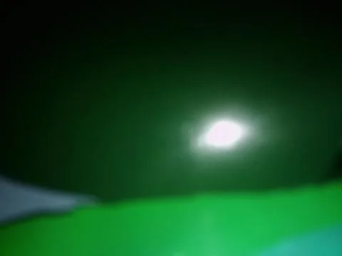 Abstract green background with different elements in space with blur effect Foto stock