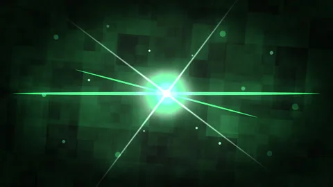 Abstract green background with digital lens flare background. Stock Footage 345627223