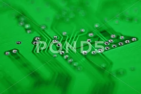 Abstract green background - electronic components Stock Photos