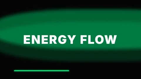 Abstract green background with 'Energy Flow' text overlay, concept of power.. Stock Footage 337655781