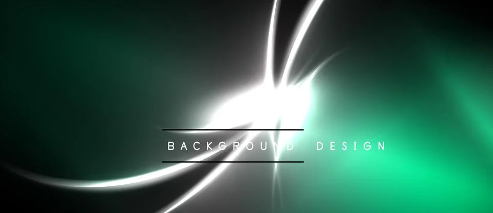 Abstract green background features bright white lines radiating from center. 스톡 일러스트