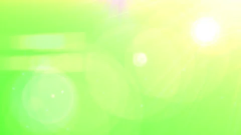 Abstract green background featuring glowing lens flare effects with soft Vídeo Stock 343847661