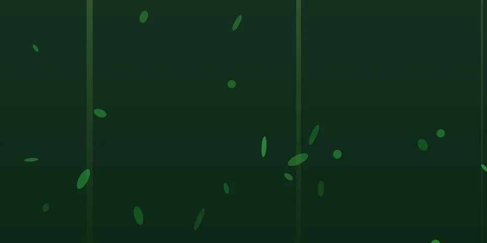 Abstract green background with floating circles and lines Stock Illustration