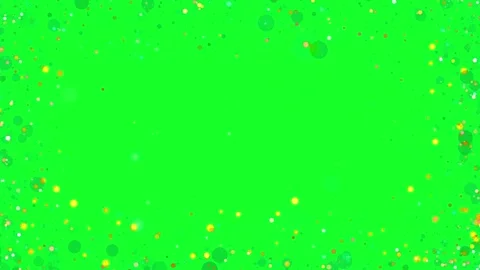 Abstract green background with floating colorful particles and bokeh light Video stock 341907407