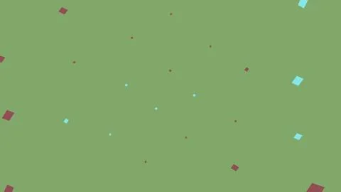 Abstract green background with floating colorful confetti イラスト素材