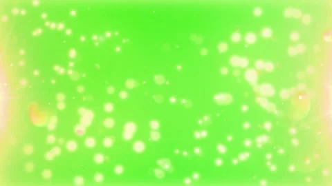 Abstract green background with floating glowing light particles and soft bokeh Video stock 341907362