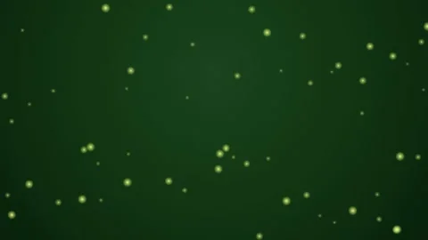 Abstract green background with floating glowing yellow particles moving slowly Stock-Footage 346204590