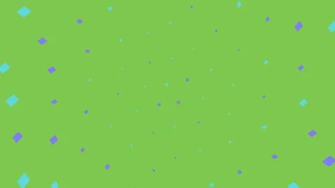 Abstract green background with floating small diamond shapes イラスト素材