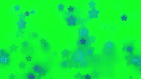 Abstract green background with floating star shapes and dynamic light streaks Stock Footage 341907507