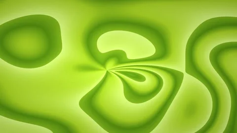 Abstract green background with flowing fluid motion and vibrant light Stock-Footage 345652646