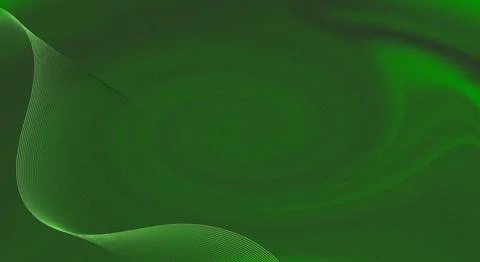 Abstract green background with flowing wavy lines and dotted texture Stock Illustration