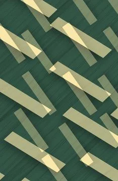 Abstract green background with geometric pattern. 3d rendering - illustration Stock Illustration