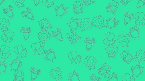 Abstract Green Background with Geometric Shapes and Patterns. Stock Footage 322980077