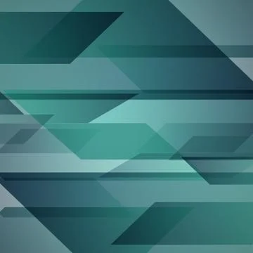 Abstract green background with geometric shapes overlapping Illustrazione stock
