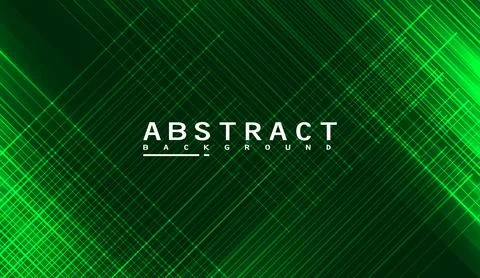 Abstract green background with glowing lines and geometric diagonal stripes 스톡 일러스트