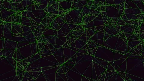Abstract green background with glowing particles in a space-like design Stock Footage 276895437