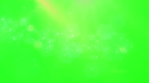 Abstract Green Background with Glowing Particles and Bokeh Lights Stock Footage 337453966