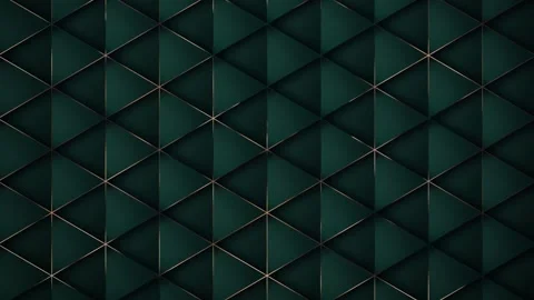 Abstract green background with gold. 4k luxury geometric background with br.. Stock Footage 286159946