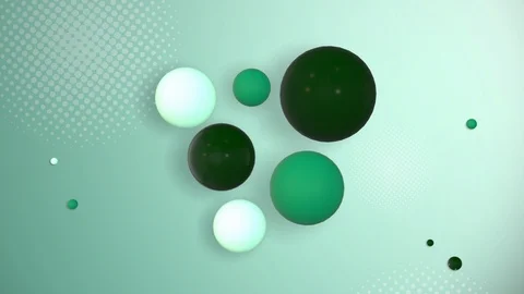 Abstract green background, the green ball falls on the background 動画素材 129249970