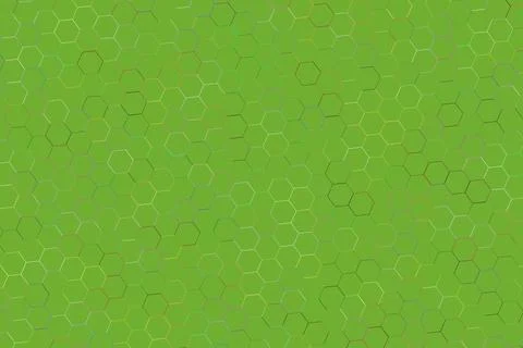 Abstract green background with hexagon patterns and lines Stock Illustration