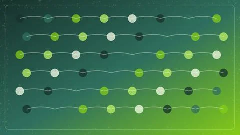 Abstract green background with horizontal lines and polka dot pattern for f.. Stock Illustration