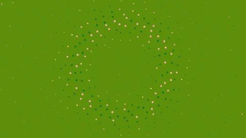 Abstract green background with light pink polka dot pattern Stock Illustration