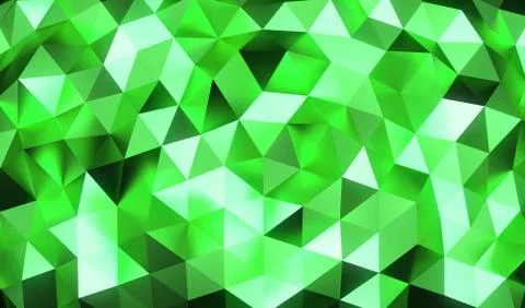 Abstract green background made of triangles Stock Illustration