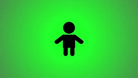 Abstract green background with a morphing black human figure transforming f.. Vídeos de archivo 346490911