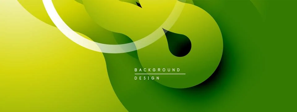 Abstract green background. Overlapping layers create dynamic flow, featuring Illustrazione stock