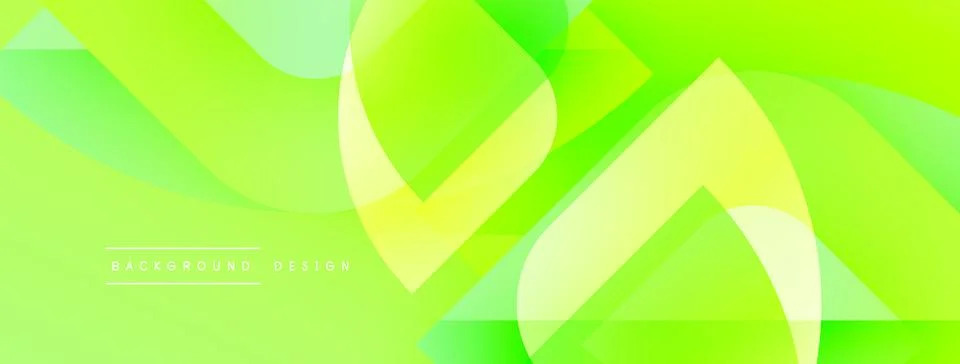 Abstract green background. Overlapping shapes create dynamic visual effect. Stock Illustration