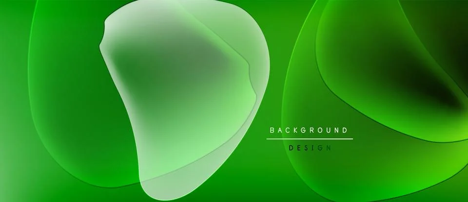 Abstract green background. Overlapping shapes create dynamic visual effect. Stock Illustration