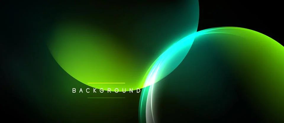 Abstract green background. Overlapping shapes create dynamic light effects. Stock Illustration