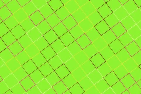 Abstract green background with overlapping square lines pattern 库存插图