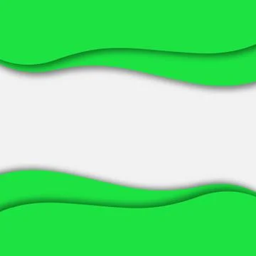 Abstract green background. Paper cut style with shadow. Space for text. Stock - Stock Illustration