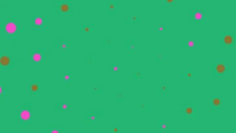 Abstract green background with pink and brown circles 스톡 일러스트