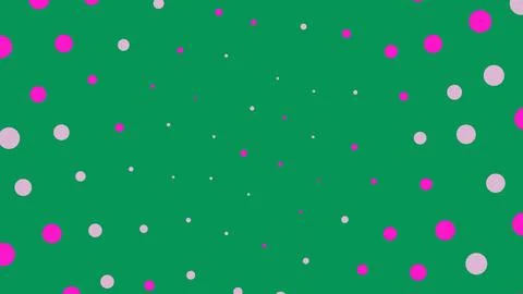 Abstract green background with pink and light pink polka dots Stock Illustration