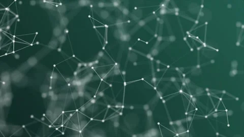 Abstract Green background Plexus Digital Geometrical Background Loop Stock Footage 243004088